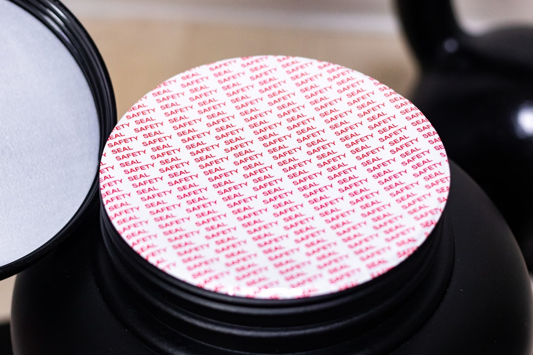 A close up of a container with a lid